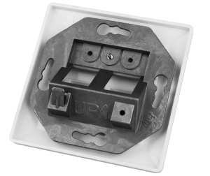 PRIZA PENTRU 2 MODULE TOOLLESS LINE, 80X80MM