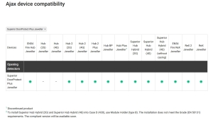 CONTACT MAGNETIC WIRELESS AJAX, EDITIA SUPERIOR