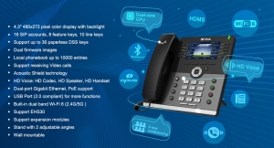 TELEFON IP CU ECRAN COLOR 4.3